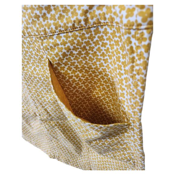 Boden Flower Stretch Mini Pocketed Skirt Mustard Yellow Size 10 NWOT - Picture 3 of 5